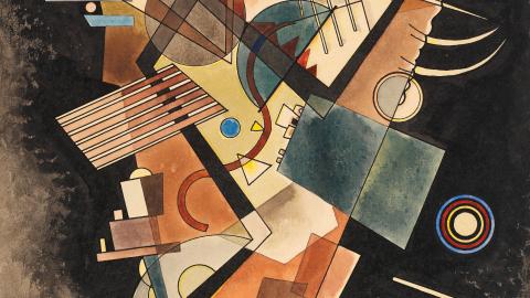 Gemälde von Wassily Kandinsky: «Schweres Schweben», 1924