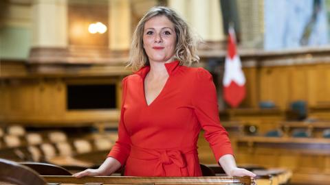 Portraitfoto von Katrin Bertschy, Kopräsidentin von Alliance F und GLP-Nationalrätin