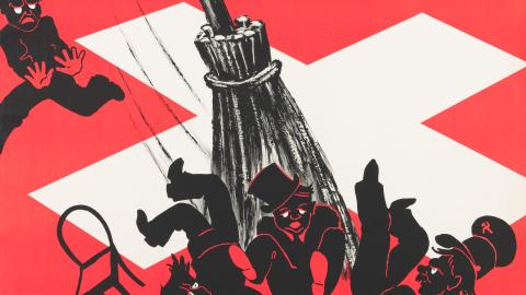 Ausschnitt aus einem Plakat der Nationalen Front für den Stadtzürcher Wahlkampf 1933