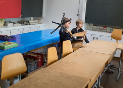 Kinder in der Tagesschule Bungertwies in Zürich.