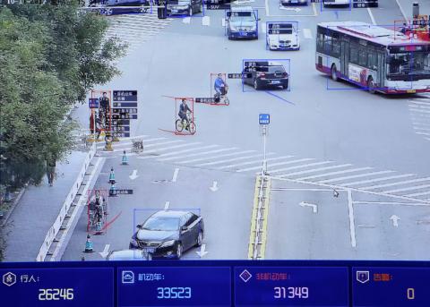 Videobild eines Überwachungssystem in China