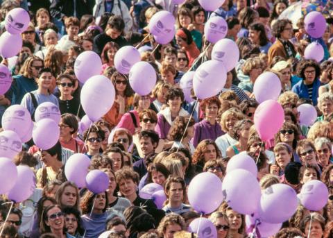 Frauenstreik am 14. Juni 1991 auf dem Zürcher Helvetiaplatz