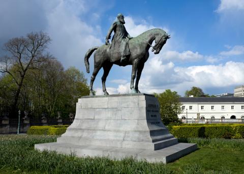 das Denkmal Leopolds II. beim Königspalast in Brüssel