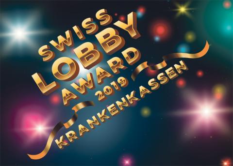 Logo des Swiss Lobby Award in der Kategorie Krankenkassen