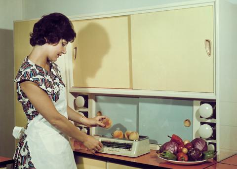 Bild einer Hausfrau in den 1960er Jahren