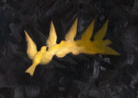 Bewegungsstudie «Kanarienvogel, vom Betrachter weg in die Dunkelheit fliegend», 1927