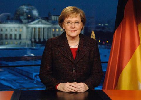 Angela Merkel bei ihrer Neujahrsansprache am 31. Dezember 2005