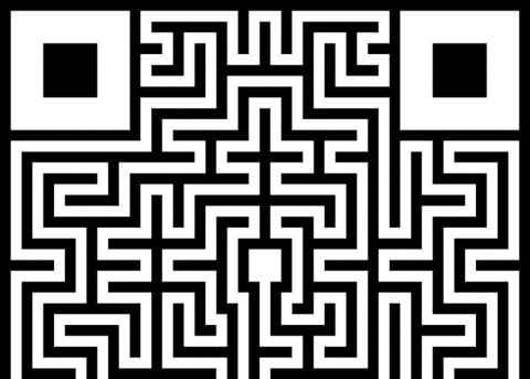 Illustration: QR-Code als Labyrinth
