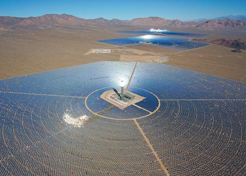 das weltgrösste Solarkraftwerk in der kalifornischen Mojave-Wüste