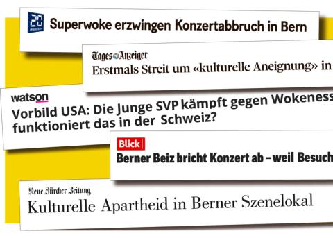 Verschiedene Schlagzeilen Schweizer Zeitungen