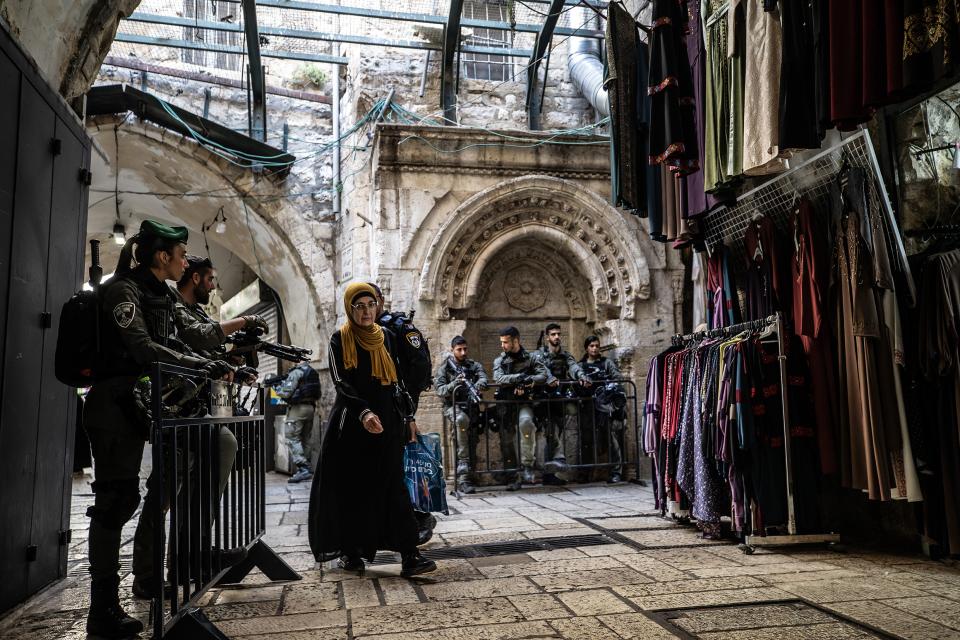 Israelische Sicherheitskräfte in der Altstadt von Jerusalem