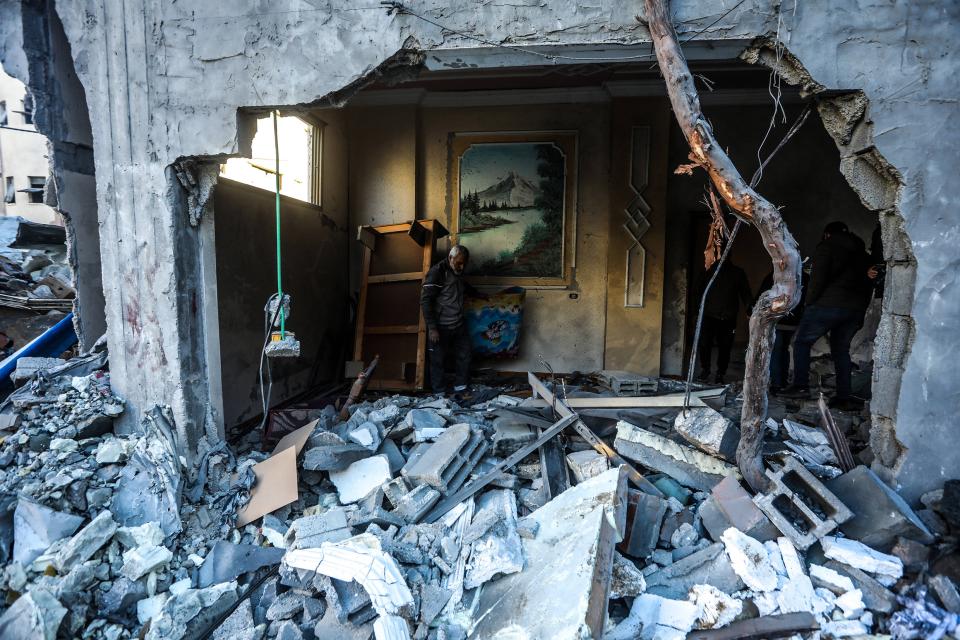 bombardiertes Haus in Rafah